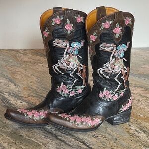 Old Gringo Ghost Rider Boots Black
Day of the Dead Size 8.5
